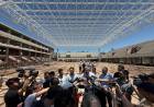 Pullaro recorrió una de las obras emblemáticas para los Juegos Suramericanos: el Microestadio de Rafaela, con un avance cercano al 45 %