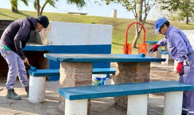 La Municipalidad avanza con tareas de mejora, mantenimiento y obras en el Playón Deportivo y en las instalaciones del Camping Municipal