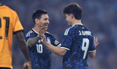 La selección Argentina derrotó a Zambia por 5-0 en un amistoso internacional