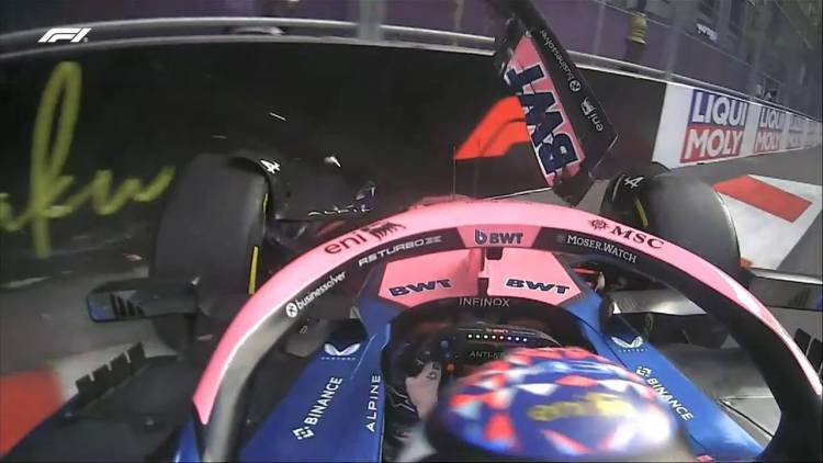 Colapinto, luego de su choque en la clasificación en Azerbaiyán: “Me desconcentró un poco lo de Gasly”